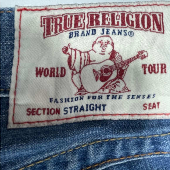True Religion Straight Flap Patches Jeans Size 34 - Picture 4 of 16
